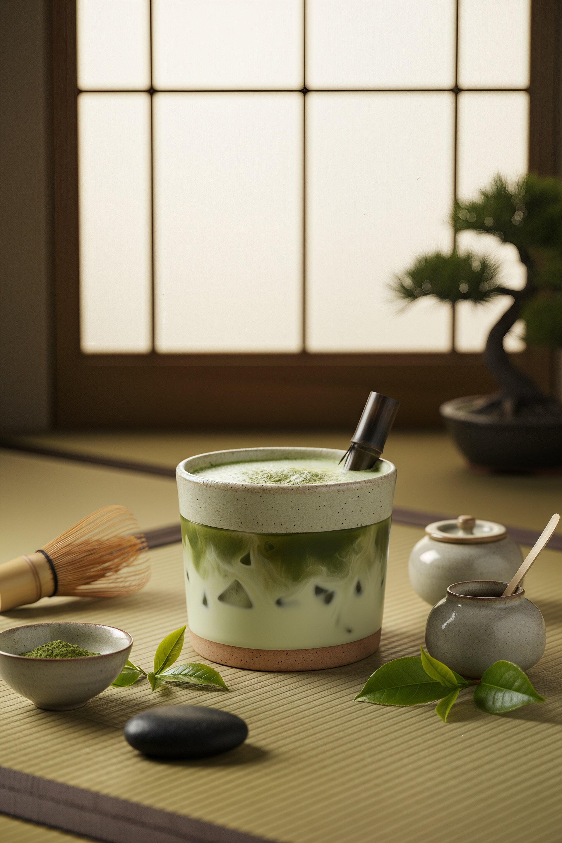 Matcha Latte 푸드 촬영