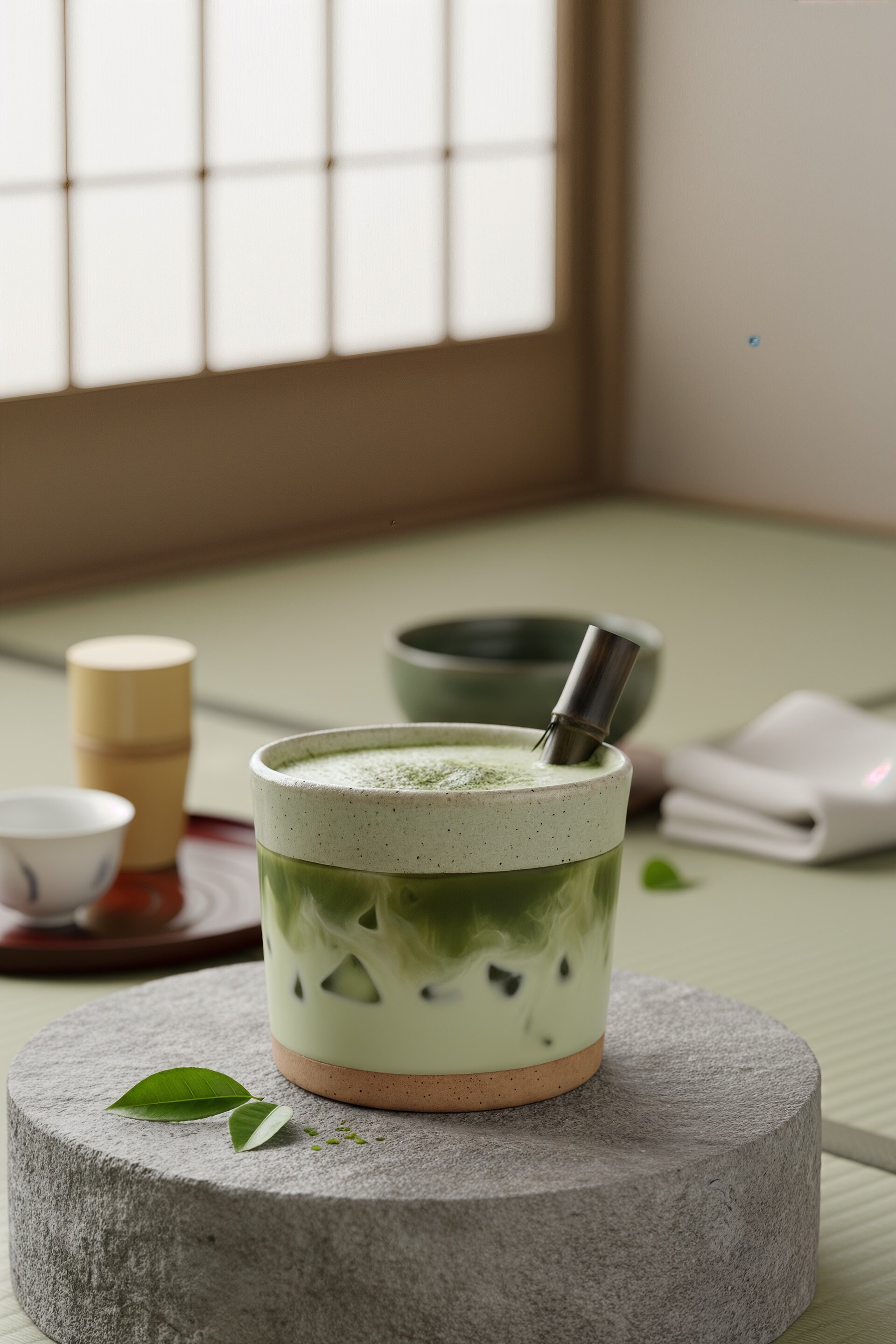 Matcha Latte 푸드 촬영 02